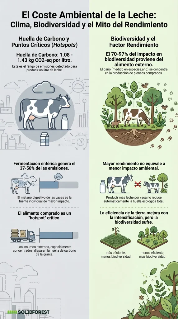 Infografía: El coste ambiental de la producción de leche